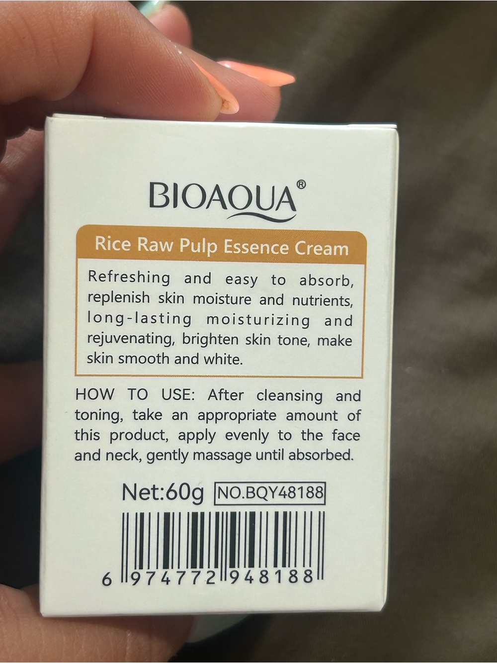 Bioaqua Rice Raw Pulp Essence Cream - Picture 5 of 7